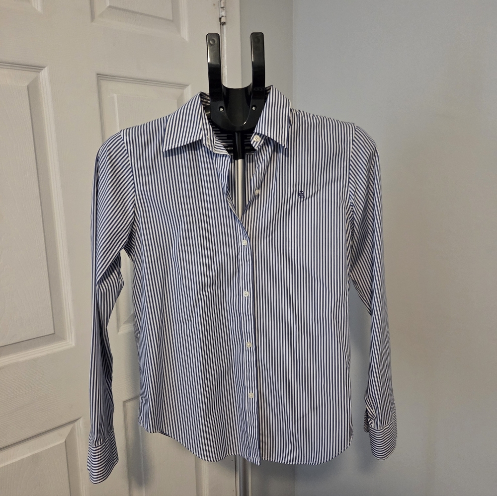 Women's Blue Striped Shirt
